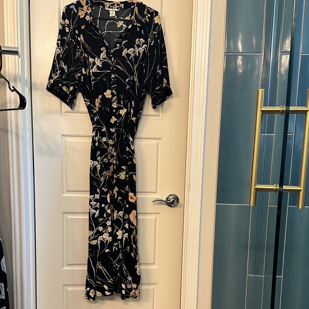 Floral Black Dress